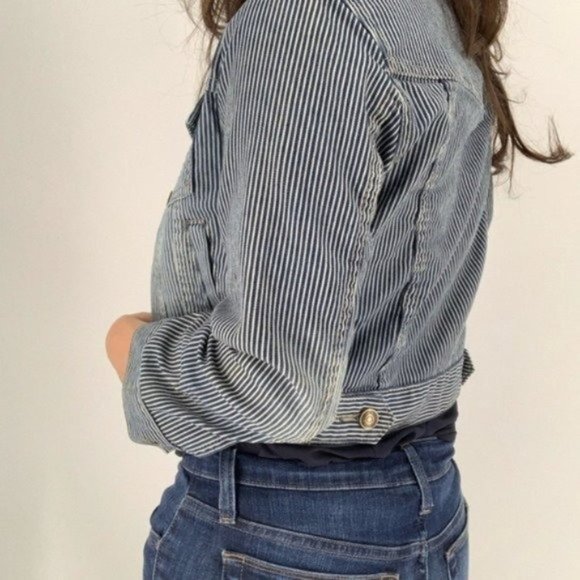 I love H81 Stripes Denim Jacket Medium - Picture 2 of 8